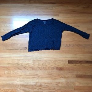 American Eagle Long sleeve flowy dark blue top